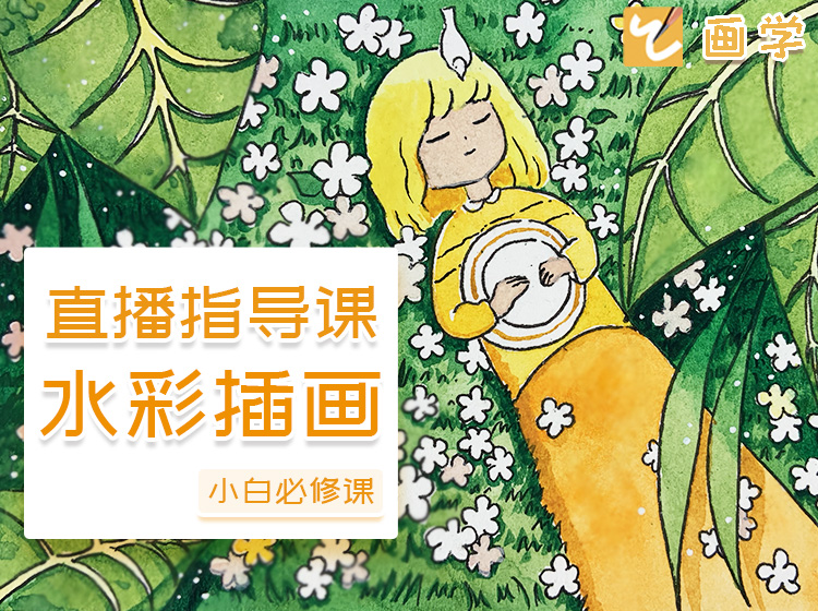 【一学就会】水彩插画课！送全套工具