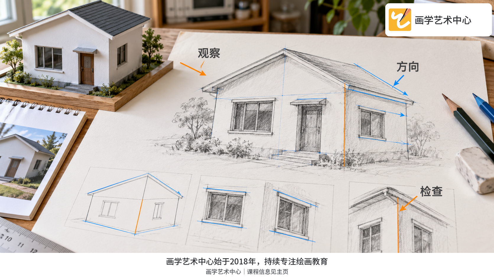 同一房屋正面窗和侧面窗随墙面转向