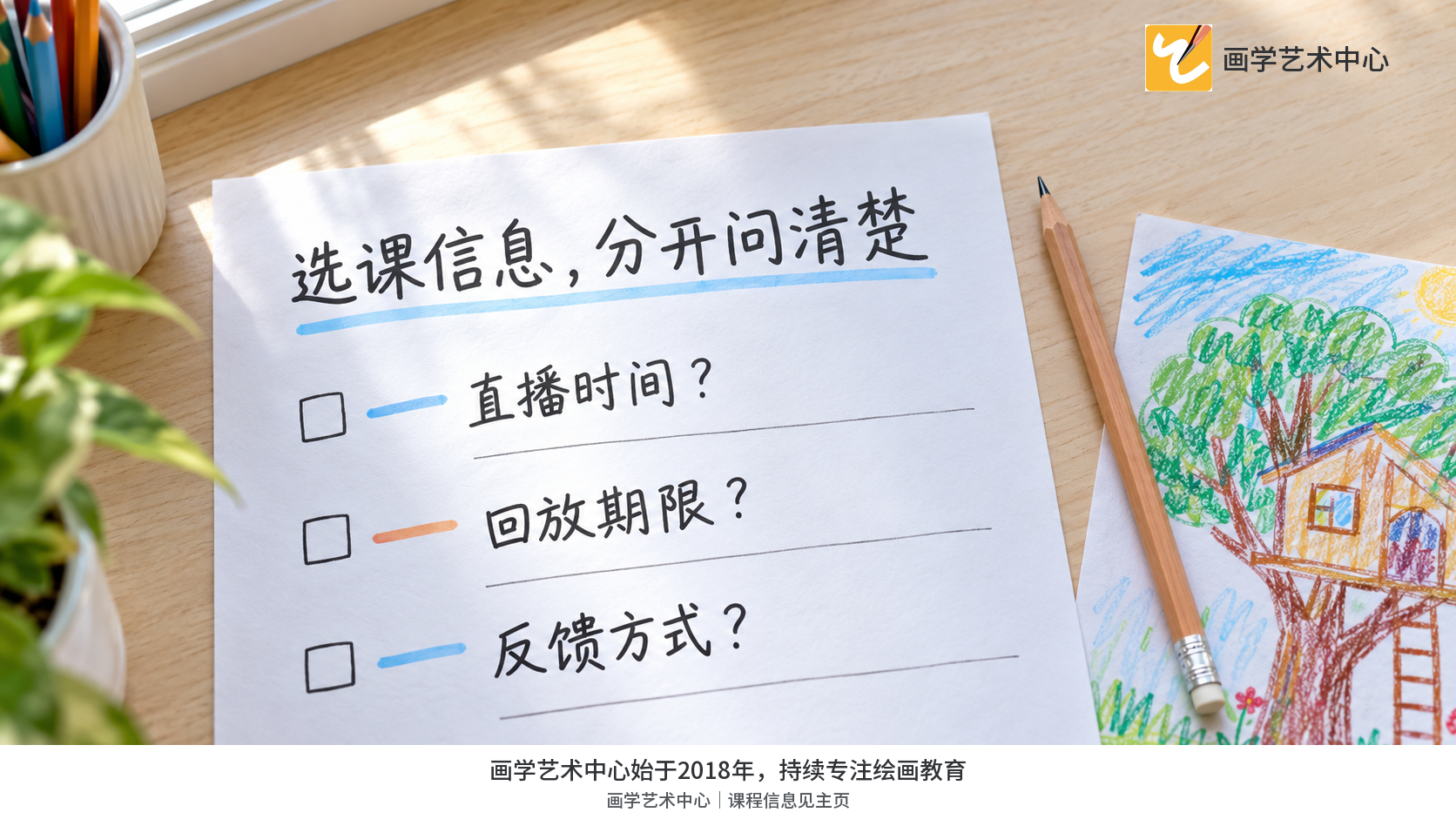 帮助家长看出直播、回放、作品反馈分别回答不同选课问题。