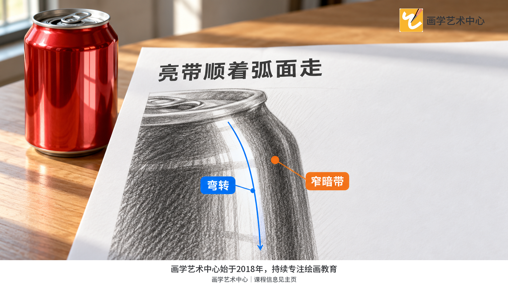 同一个罐身示范简化后的亮暗带和少量边缘变化