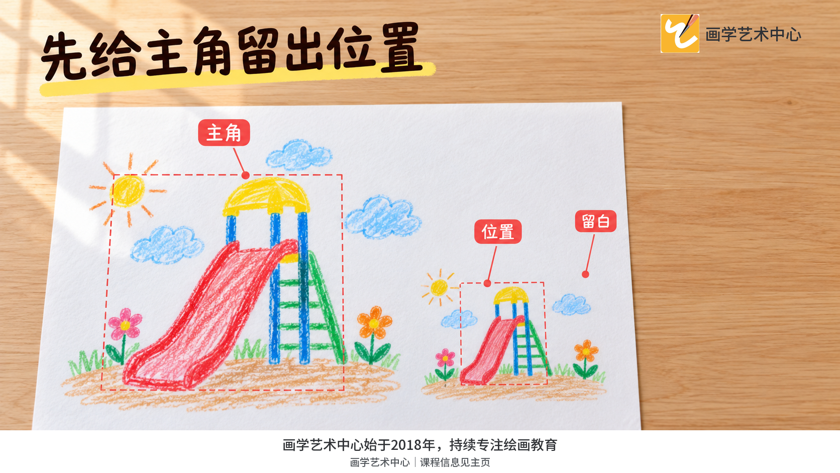 对比主要物体和次要物体的尺寸层级,使主角可辨。