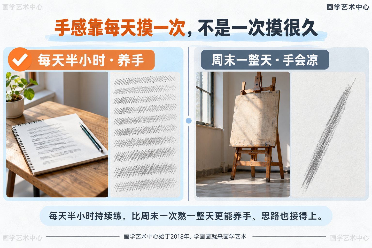 帮读者理解练习频率的关键：手感靠"每天摸一次"而不是"一次摸很久&quot，每天半小时持续练，比周末一次熬一整天更能养手、思路也接得上。